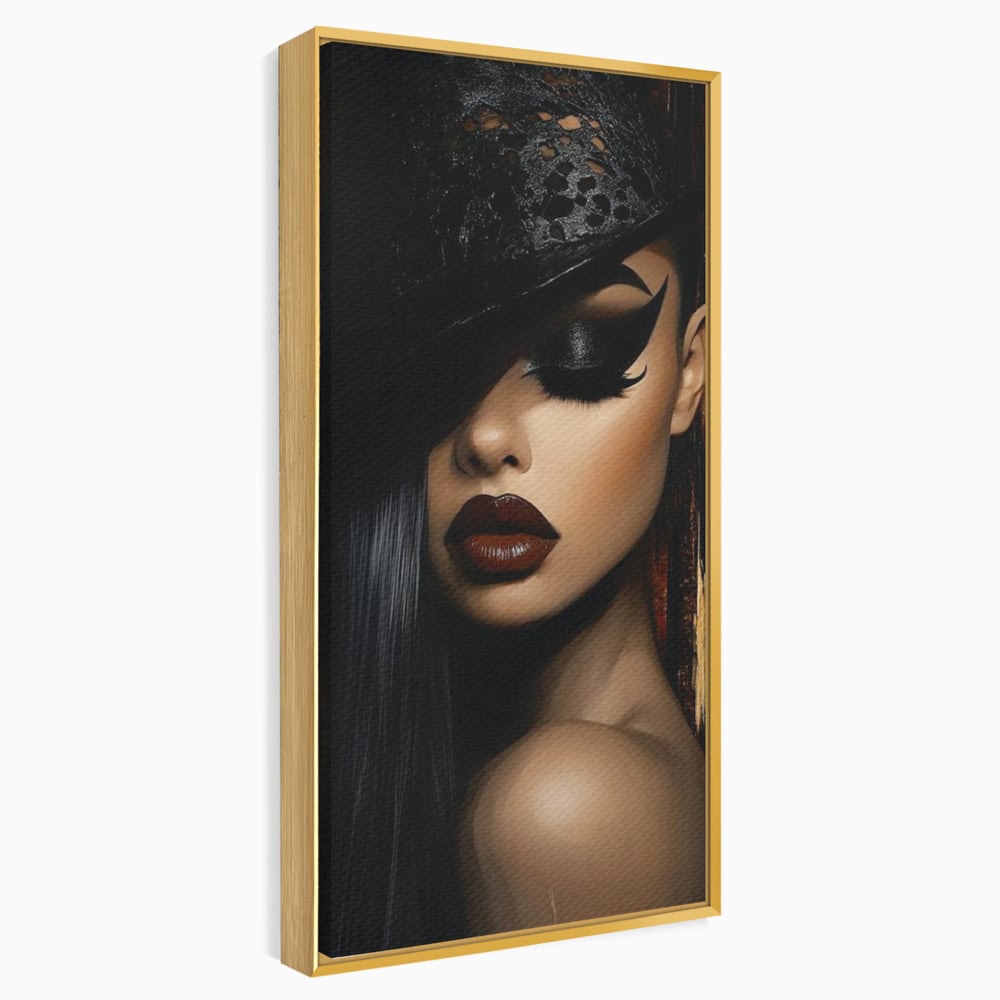 Tablou Canvas Premium, LuxCanva® G1197, Femeia Fatala, Glamour, Intunecat, Mister, Vizual, Seductie, Feminitate, Umbre, Teatral, Forta, Rafinament, Film, Aura, Birou, Living, Dormitor
