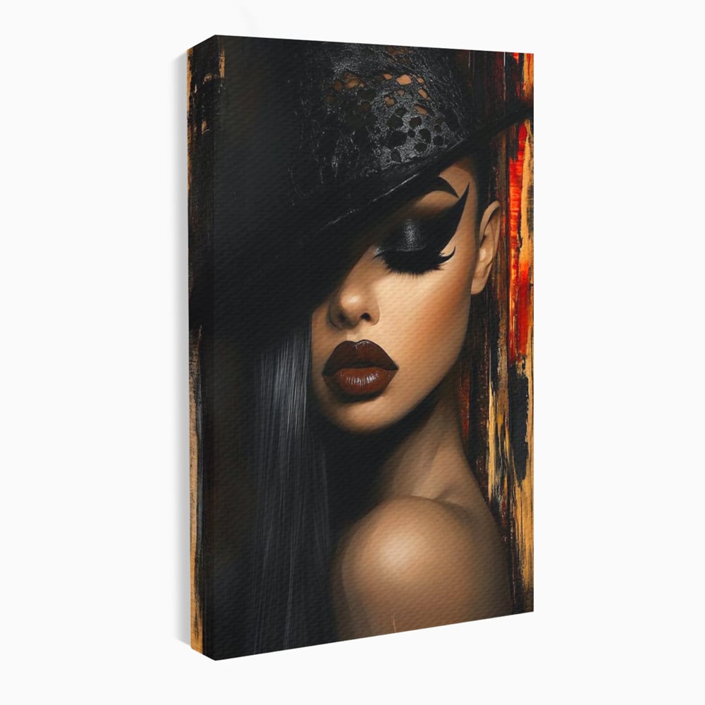 Tablou Canvas Premium, LuxCanva® G1197, Femeia Fatala, Glamour, Intunecat, Mister, Vizual, Seductie, Feminitate, Umbre, Teatral, Forta, Rafinament, Film, Aura, Birou, Living, Dormitor