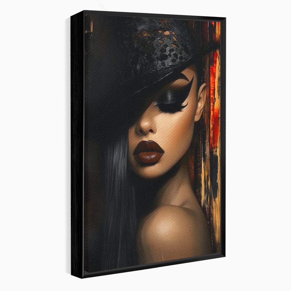 Tablou Canvas Premium, LuxCanva® G1197, Femeia Fatala, Glamour, Intunecat, Mister, Vizual, Seductie, Feminitate, Umbre, Teatral, Forta, Rafinament, Film, Aura, Birou, Living, Dormitor