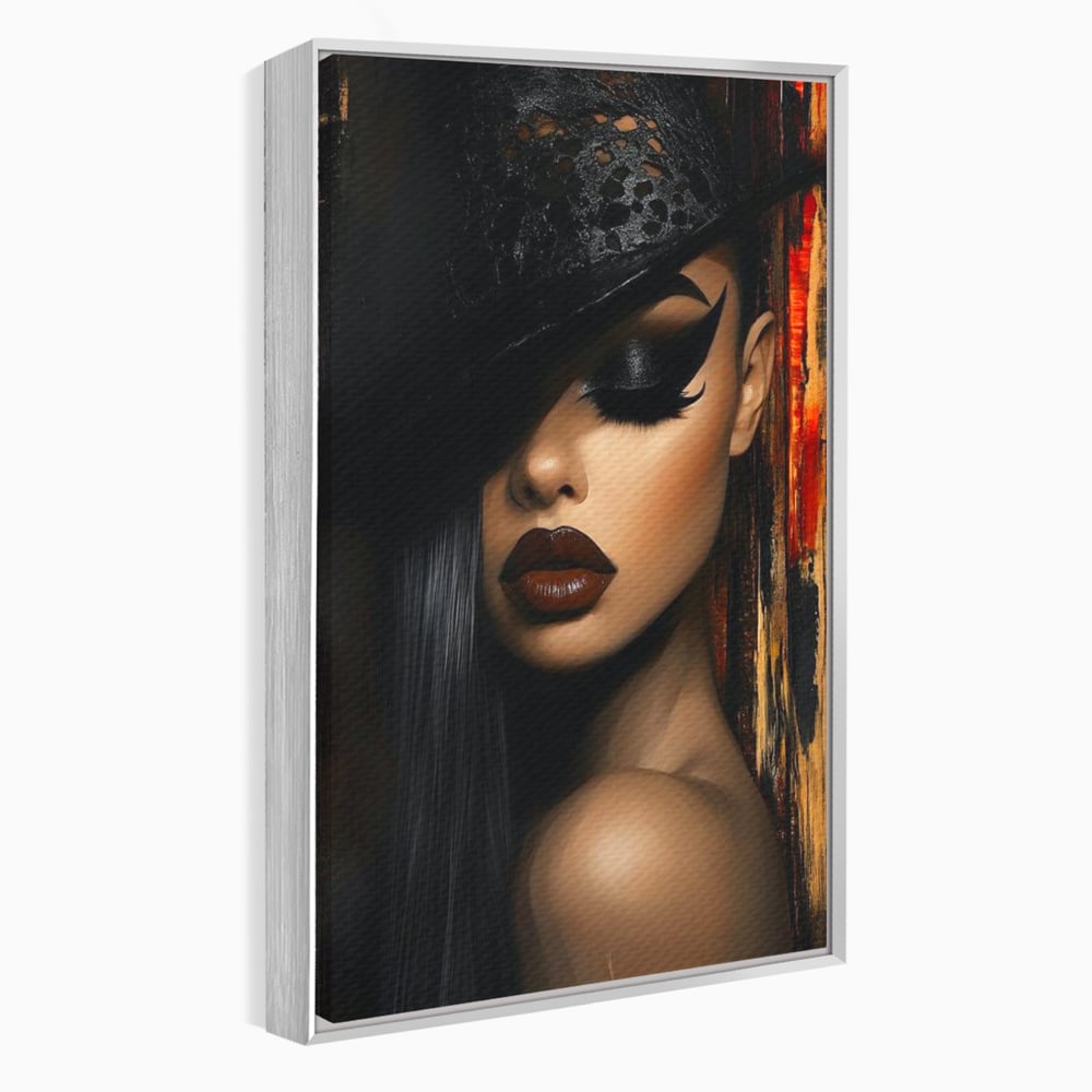 Tablou Canvas Premium, LuxCanva® G1197, Femeia Fatala, Glamour, Intunecat, Mister, Vizual, Seductie, Feminitate, Umbre, Teatral, Forta, Rafinament, Film, Aura, Birou, Living, Dormitor