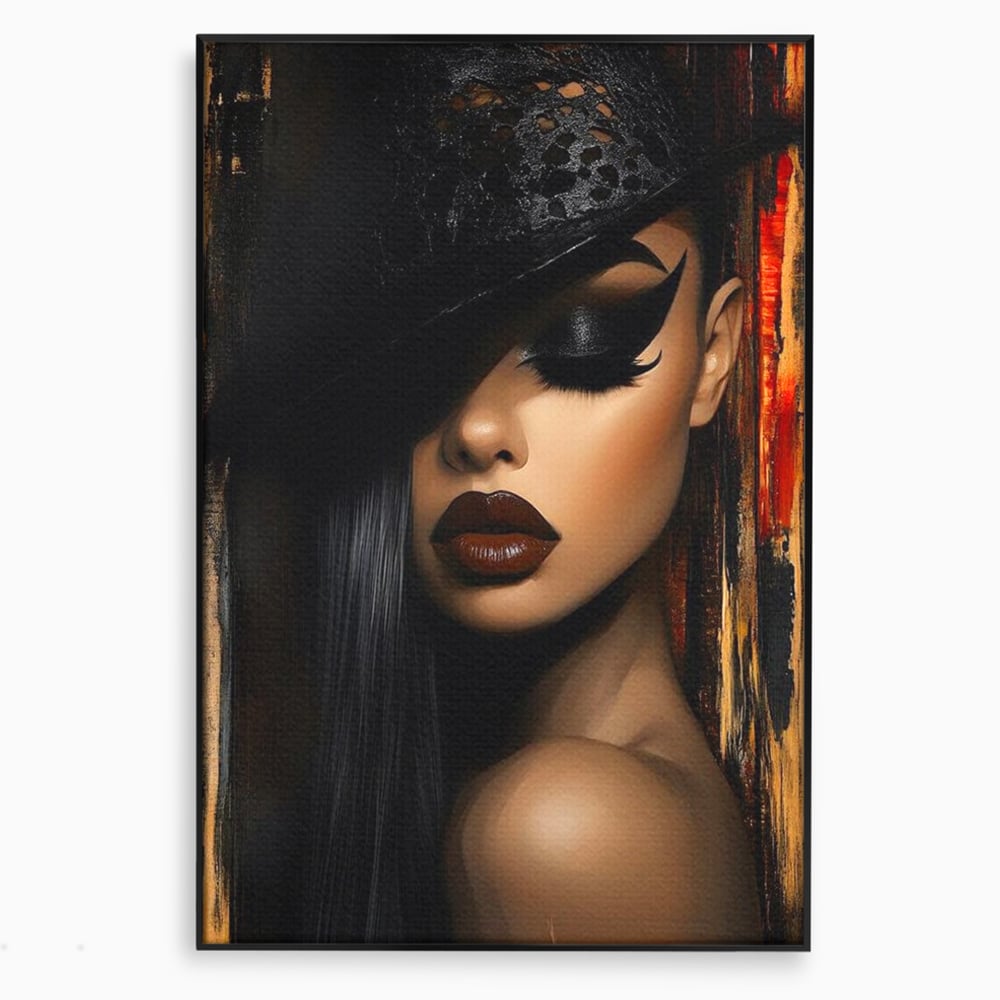 Tablou Canvas Premium, LuxCanva® G1197, Femeia Fatala, Glamour, Intunecat, Mister, Vizual, Seductie, Feminitate, Umbre, Teatral, Forta, Rafinament, Film, Aura, Birou, Living, Dormitor