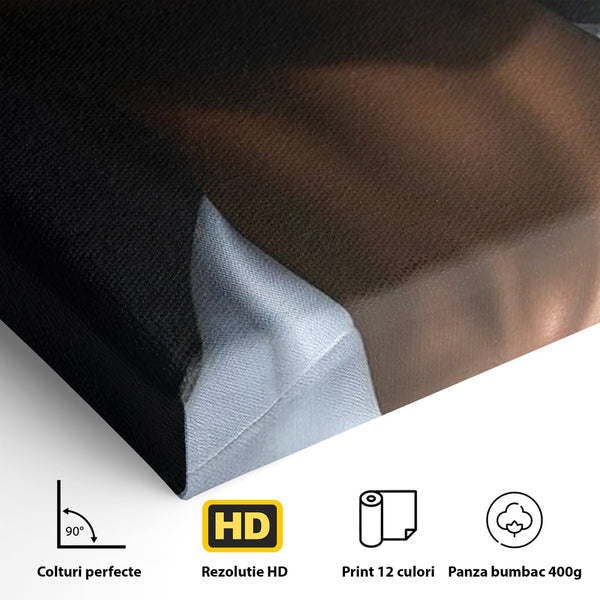 Leinwand Wandkunst Canvas Premium, LuxCanva® G1199, Zwischen zwei Lichtern, Harmonie, Bruch, Linie, Schicksal, Dualität, Chip, Split, Split, Riss, Linien, Metapher, Balance, Weiß, Schwarz, Büro, Wohnen, Schlafzimmer