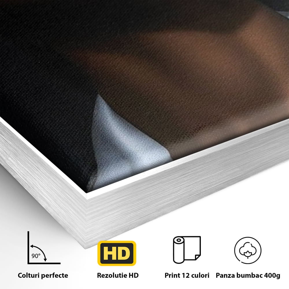 Leinwand Wandkunst Canvas Premium, LuxCanva® G1199, Zwischen zwei Lichtern, Harmonie, Bruch, Linie, Schicksal, Dualität, Chip, Split, Split, Riss, Linien, Metapher, Balance, Weiß, Schwarz, Büro, Wohnen, Schlafzimmer