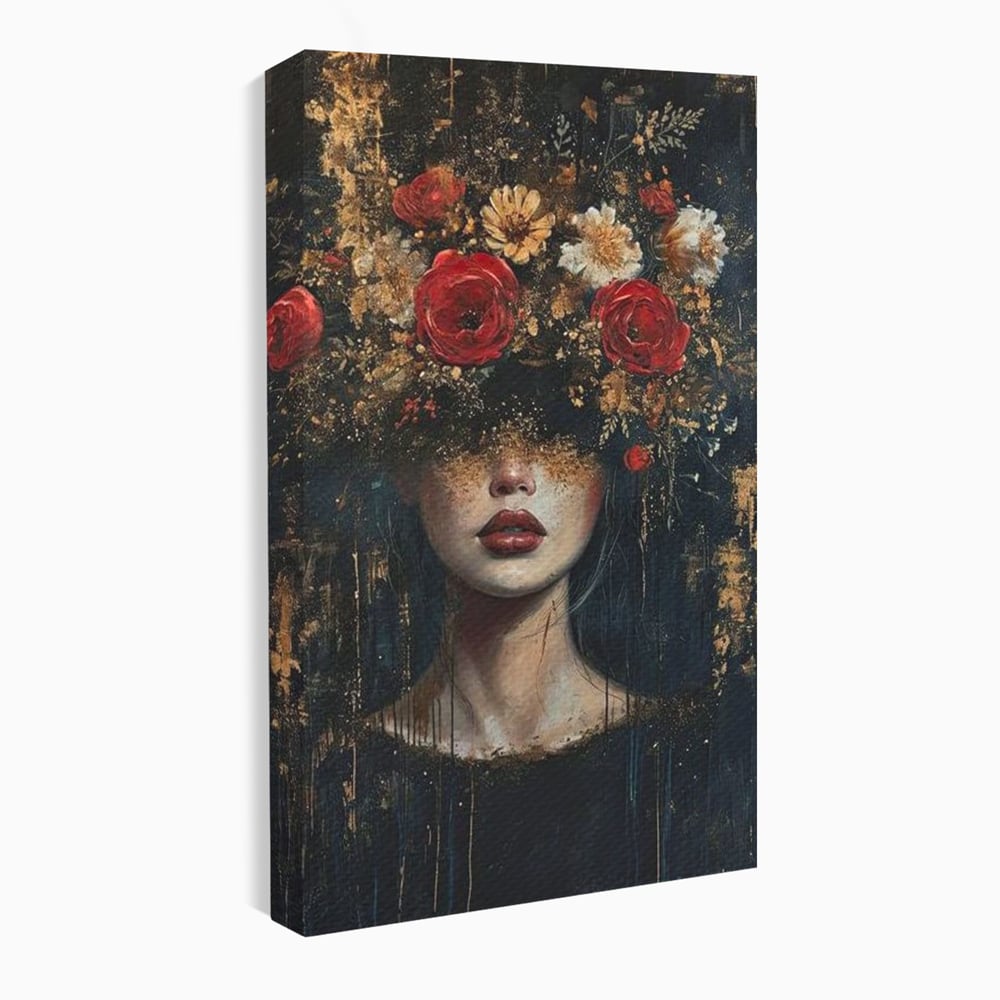 Leinwandbilder Premium, LuxCanva® G1200, Königin der Nacht Blumen, Garten, Indoor, Rosen, Stille, Träumen, Blütenblätter, Natur, Rosen, Mythologisch, Pracht, Büro, Wohnen, Schlafzimmer