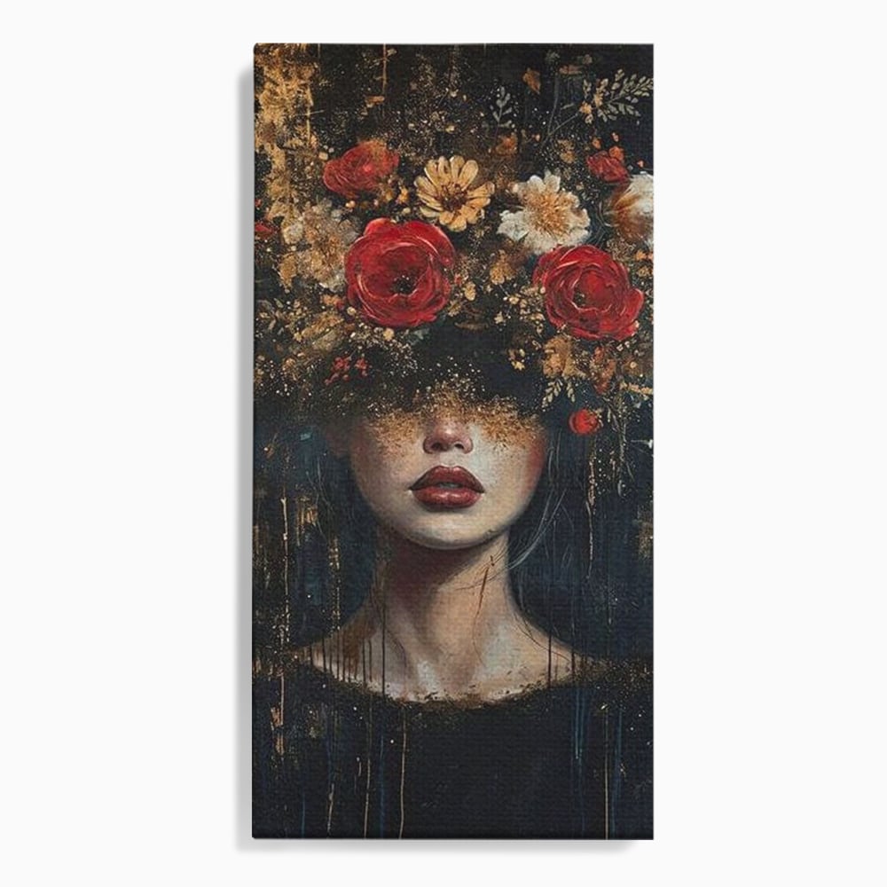 Leinwandbilder Premium, LuxCanva® G1200, Königin der Nacht Blumen, Garten, Indoor, Rosen, Stille, Träumen, Blütenblätter, Natur, Rosen, Mythologisch, Pracht, Büro, Wohnen, Schlafzimmer