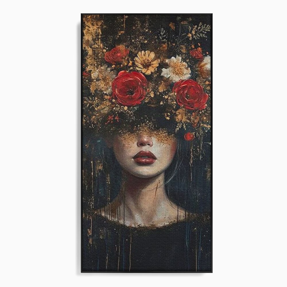 Leinwandbilder Premium, LuxCanva® G1200, Königin der Nacht Blumen, Garten, Indoor, Rosen, Stille, Träumen, Blütenblätter, Natur, Rosen, Mythologisch, Pracht, Büro, Wohnen, Schlafzimmer