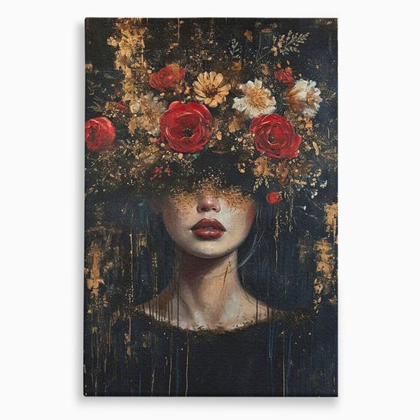 Leinwandbilder Premium, LuxCanva® G1200, Königin der Nacht Blumen, Garten, Indoor, Rosen, Stille, Träumen, Blütenblätter, Natur, Rosen, Mythologisch, Pracht, Büro, Wohnen, Schlafzimmer