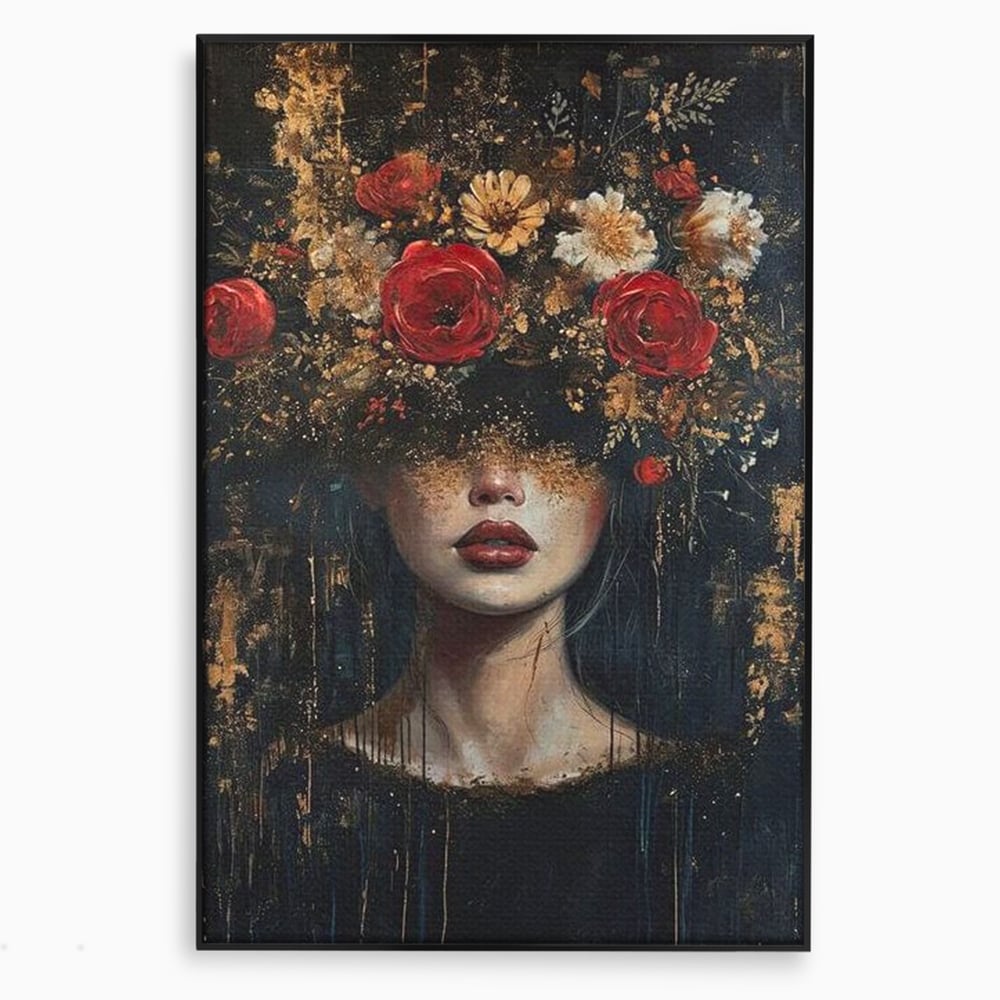 Leinwandbilder Premium, LuxCanva® G1200, Königin der Nacht Blumen, Garten, Indoor, Rosen, Stille, Träumen, Blütenblätter, Natur, Rosen, Mythologisch, Pracht, Büro, Wohnen, Schlafzimmer