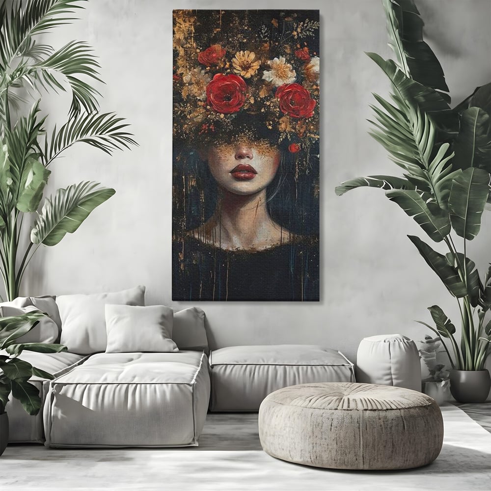Leinwandbilder Premium, LuxCanva® G1200, Königin der Nacht Blumen, Garten, Indoor, Rosen, Stille, Träumen, Blütenblätter, Natur, Rosen, Mythologisch, Pracht, Büro, Wohnen, Schlafzimmer