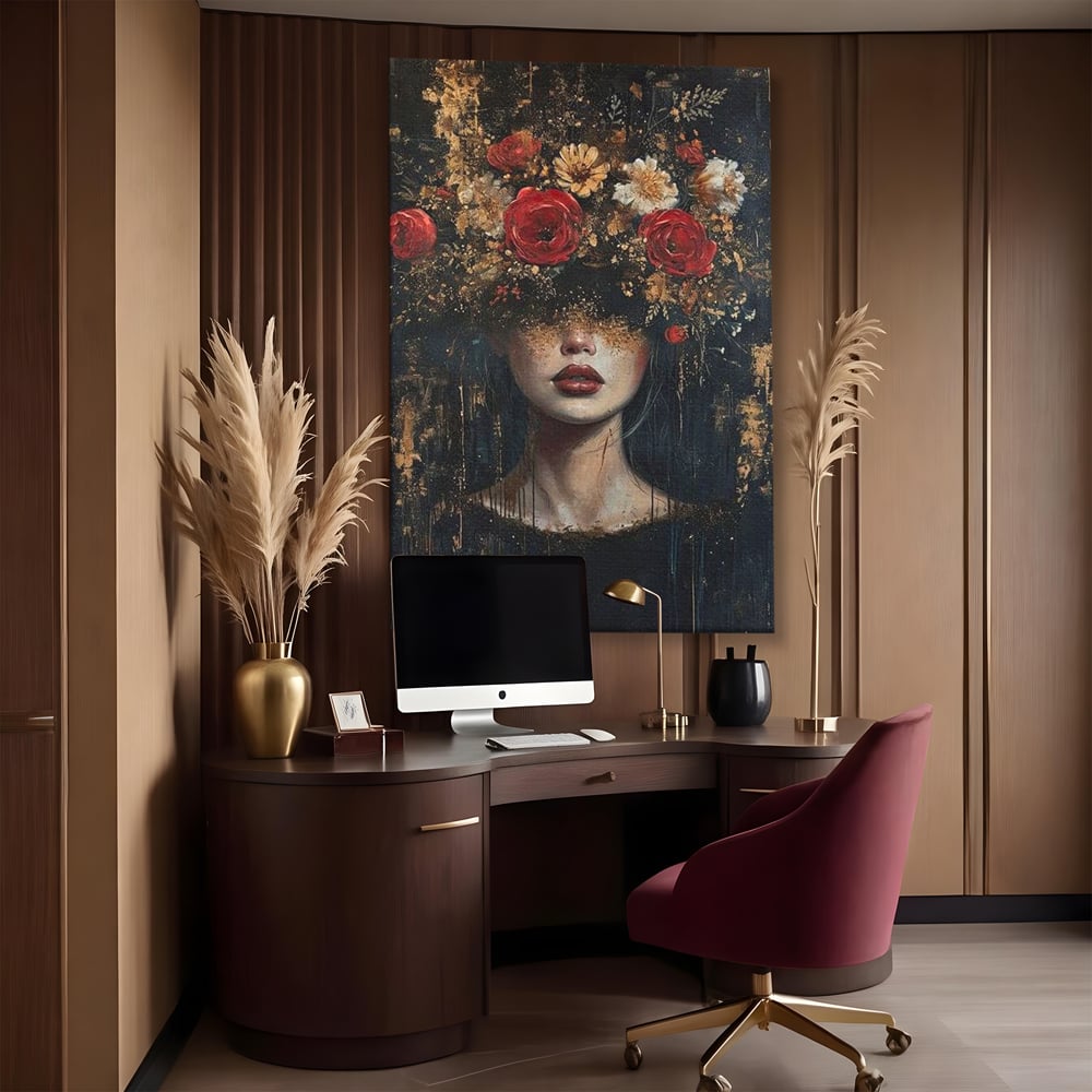 Leinwandbilder Premium, LuxCanva® G1200, Königin der Nacht Blumen, Garten, Indoor, Rosen, Stille, Träumen, Blütenblätter, Natur, Rosen, Mythologisch, Pracht, Büro, Wohnen, Schlafzimmer
