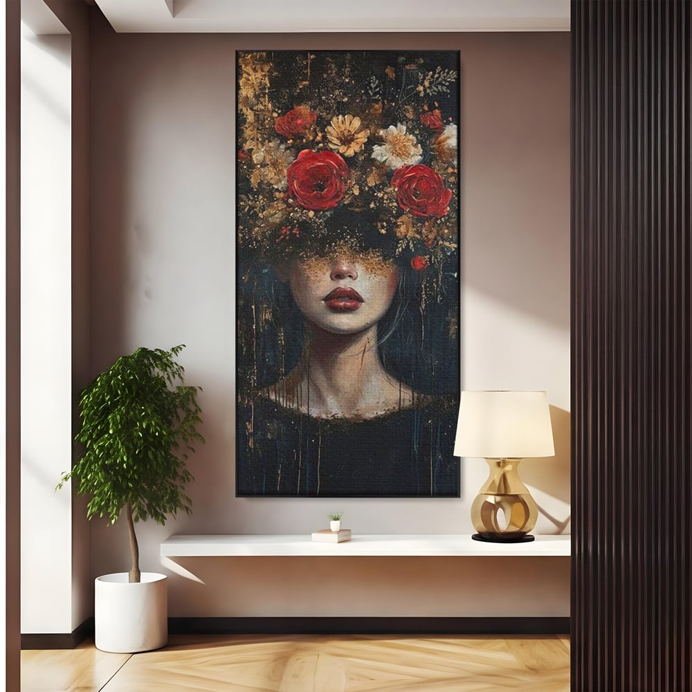 Leinwandbilder Premium, LuxCanva® G1200, Königin der Nacht Blumen, Garten, Indoor, Rosen, Stille, Träumen, Blütenblätter, Natur, Rosen, Mythologisch, Pracht, Büro, Wohnen, Schlafzimmer