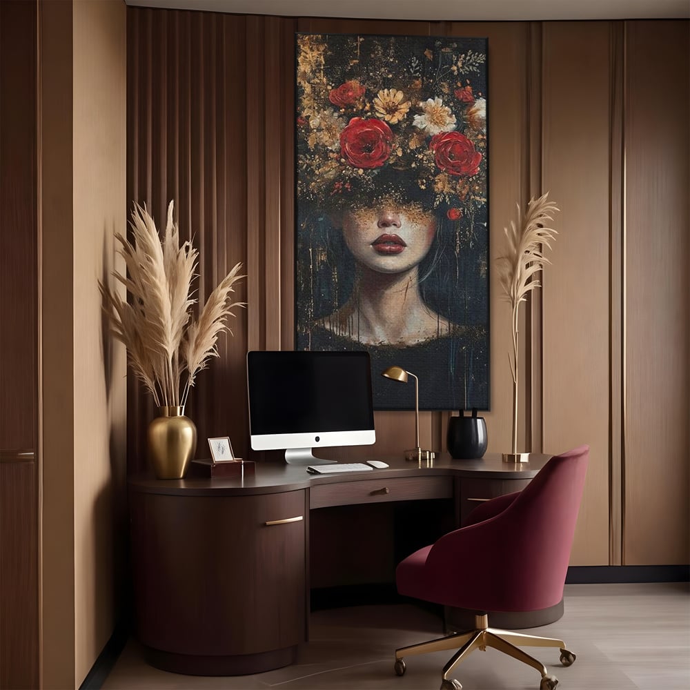 Leinwandbilder Premium, LuxCanva® G1200, Königin der Nacht Blumen, Garten, Indoor, Rosen, Stille, Träumen, Blütenblätter, Natur, Rosen, Mythologisch, Pracht, Büro, Wohnen, Schlafzimmer