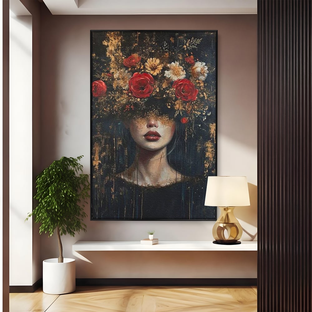 Leinwandbilder Premium, LuxCanva® G1200, Königin der Nacht Blumen, Garten, Indoor, Rosen, Stille, Träumen, Blütenblätter, Natur, Rosen, Mythologisch, Pracht, Büro, Wohnen, Schlafzimmer