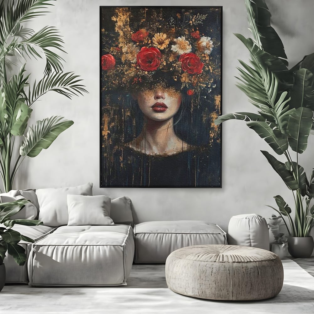 Leinwandbilder Premium, LuxCanva® G1200, Königin der Nacht Blumen, Garten, Indoor, Rosen, Stille, Träumen, Blütenblätter, Natur, Rosen, Mythologisch, Pracht, Büro, Wohnen, Schlafzimmer