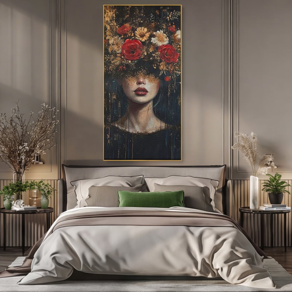 Leinwandbilder Premium, LuxCanva® G1200, Königin der Nacht Blumen, Garten, Indoor, Rosen, Stille, Träumen, Blütenblätter, Natur, Rosen, Mythologisch, Pracht, Büro, Wohnen, Schlafzimmer