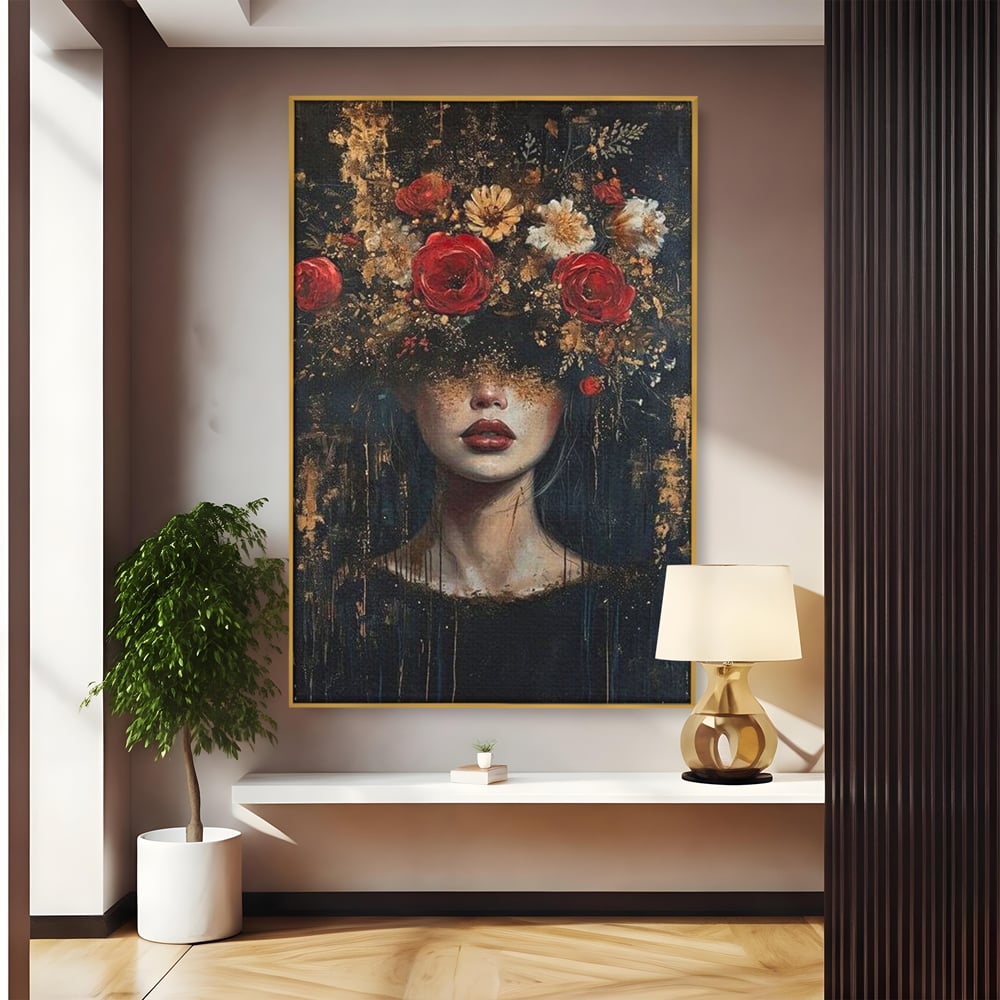 Leinwandbilder Premium, LuxCanva® G1200, Königin der Nacht Blumen, Garten, Indoor, Rosen, Stille, Träumen, Blütenblätter, Natur, Rosen, Mythologisch, Pracht, Büro, Wohnen, Schlafzimmer
