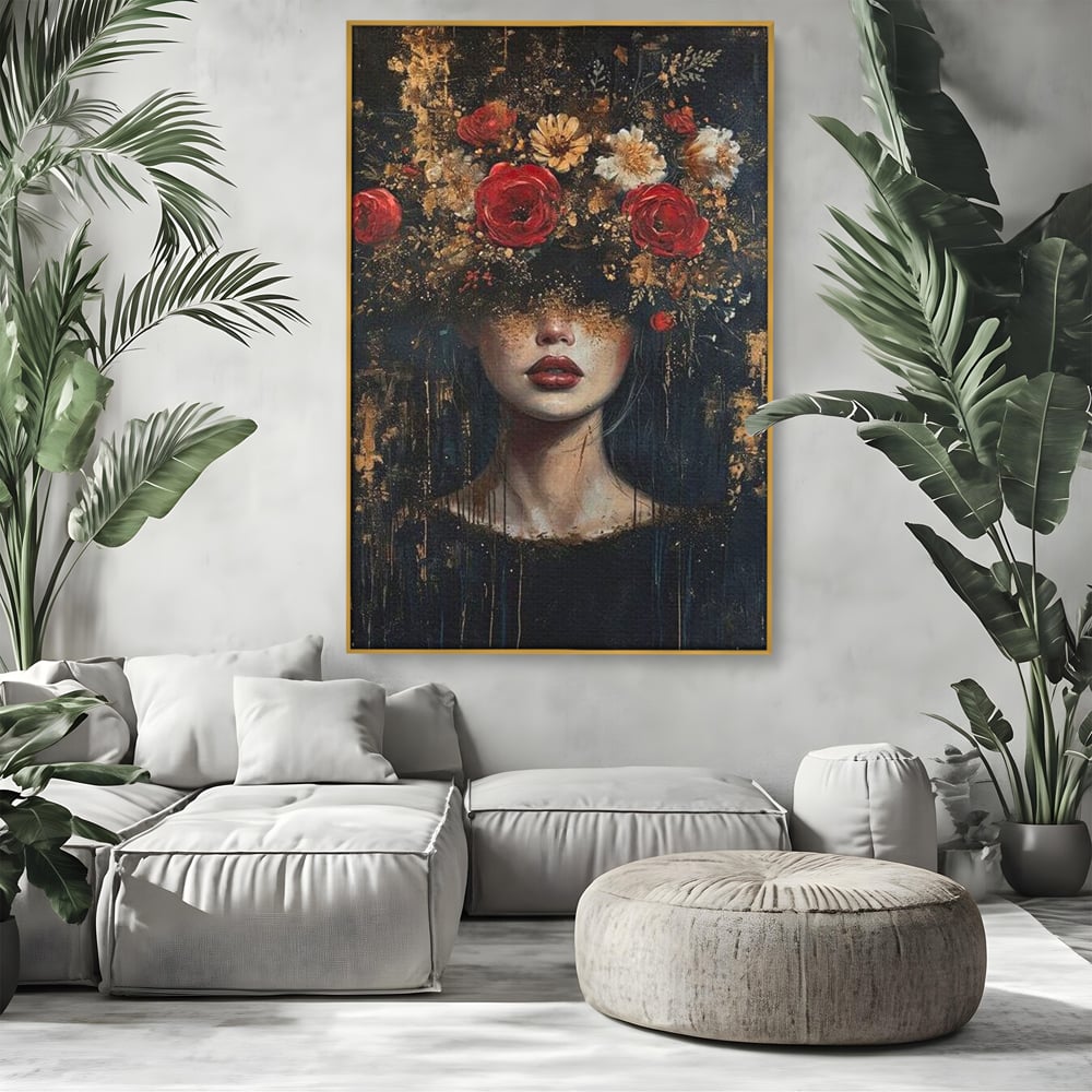 Leinwandbilder Premium, LuxCanva® G1200, Königin der Nacht Blumen, Garten, Indoor, Rosen, Stille, Träumen, Blütenblätter, Natur, Rosen, Mythologisch, Pracht, Büro, Wohnen, Schlafzimmer