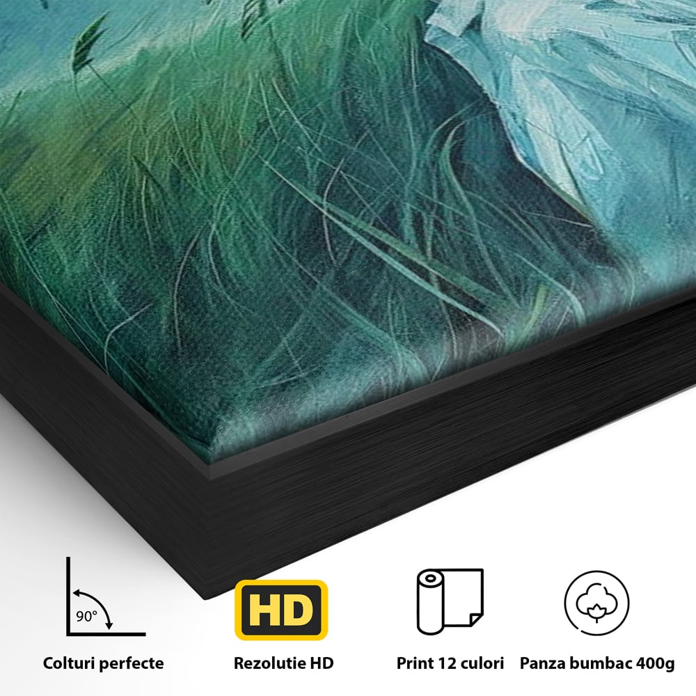 Leinwandbilder Premium, LuxCanva® G1201, Tanz mit dem Himmel, Atmen, Wind, Gesicht, Balance, Universum, Feld, Himmel, Sturm, Unendlichkeit, Erde, Rhythmus, Natur, Feuer, Gras, Leben, Büro, Wohnen, Schlafzimmer