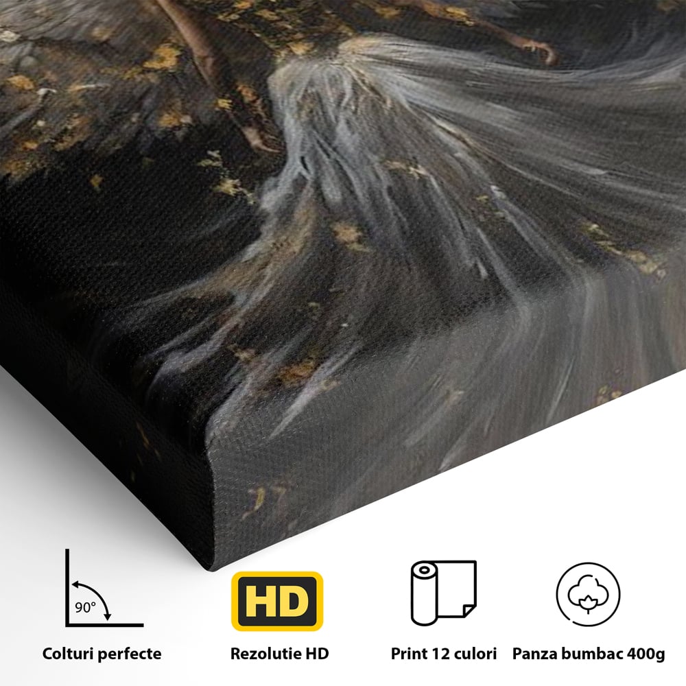Tablou Canvas Premium, LuxCanva® G1203, Aripile Eternitatii, Divin, Ceresc, Nastere, Lumina, Aripi, Inger, Atingere, Angelic, Transcendenta, Spiritual, Cosmic, Birou, Living, Dormitor