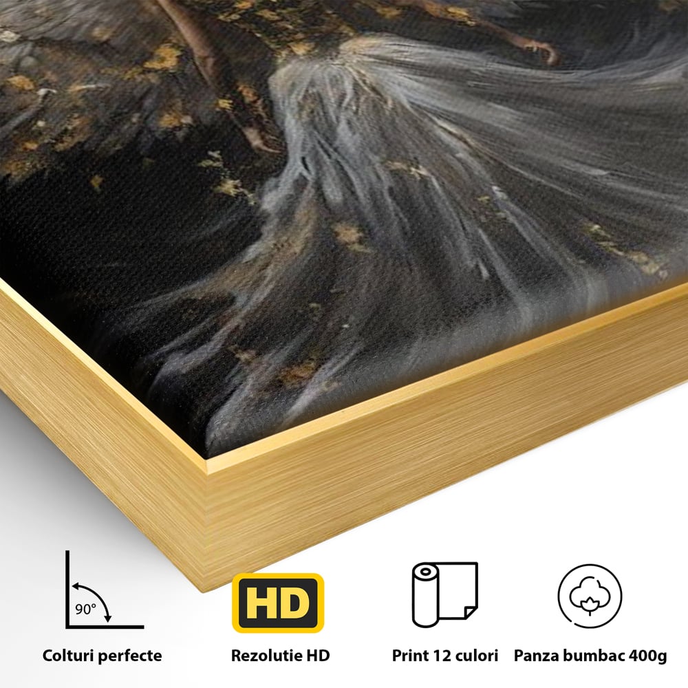 Tablou Canvas Premium, LuxCanva® G1203, Aripile Eternitatii, Divin, Ceresc, Nastere, Lumina, Aripi, Inger, Atingere, Angelic, Transcendenta, Spiritual, Cosmic, Birou, Living, Dormitor