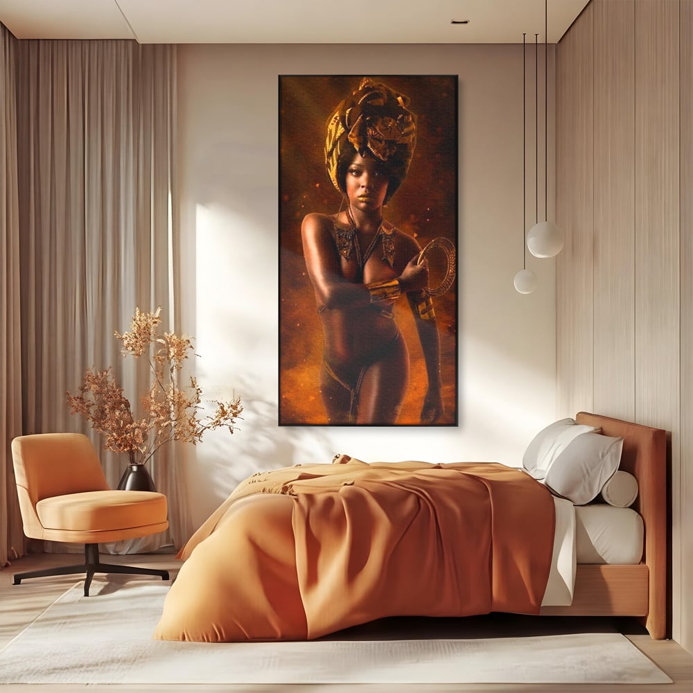Tablou Canvas Premium, LuxCanva® G1206, Eterna Zeitate, Foc, Ritual, Forta, Turban, Mistic, Sacru, Aur, Incandescent Origine, Cultura, Ceremonie, Regalitate, Cosmic, Birou, Living, Dormitor