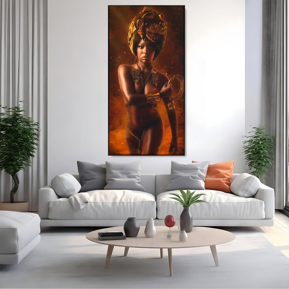 Tablou Canvas Premium, LuxCanva® G1206, Eterna Zeitate, Foc, Ritual, Forta, Turban, Mistic, Sacru, Aur, Incandescent Origine, Cultura, Ceremonie, Regalitate, Cosmic, Birou, Living, Dormitor