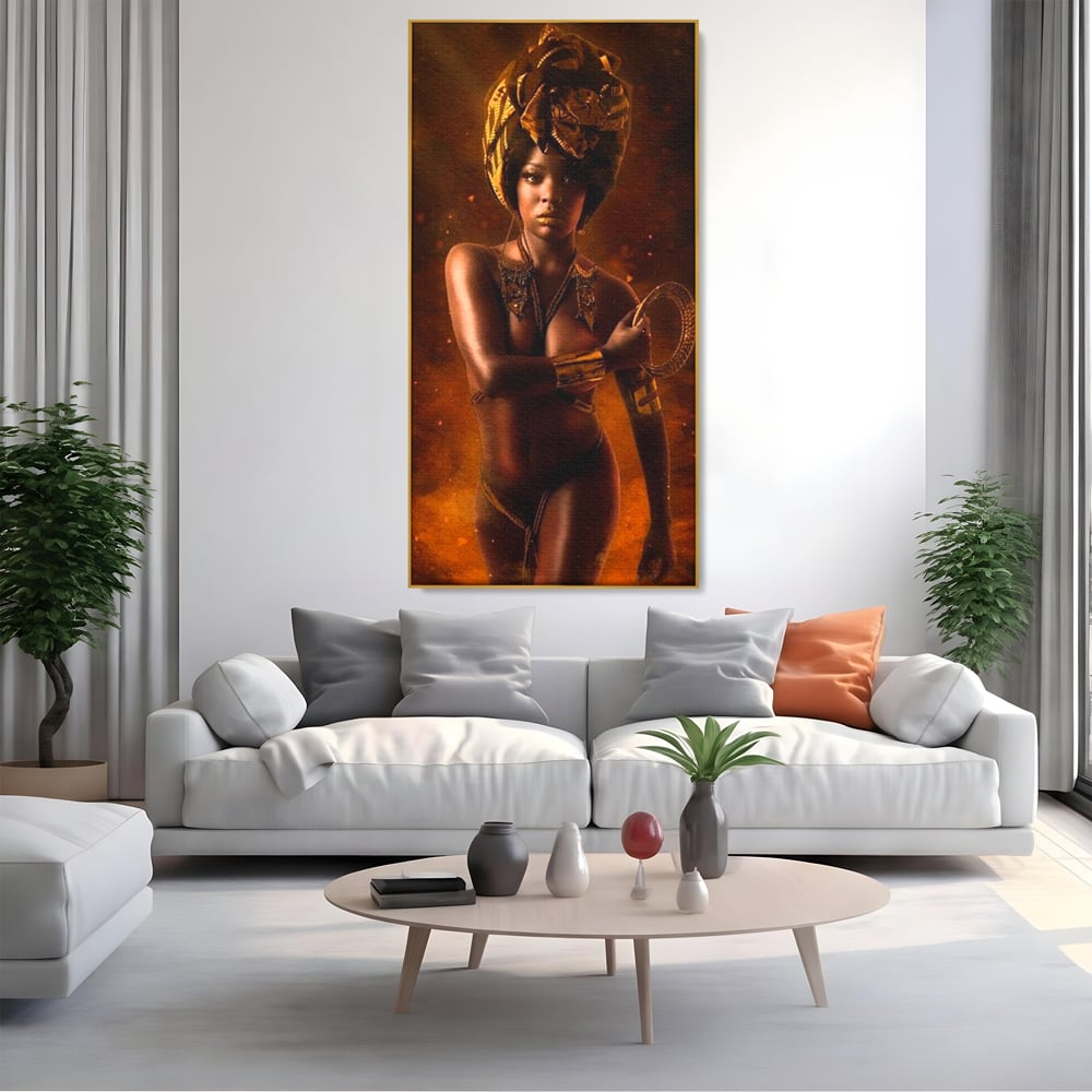 Tablou Canvas Premium, LuxCanva® G1206, Eterna Zeitate, Foc, Ritual, Forta, Turban, Mistic, Sacru, Aur, Incandescent Origine, Cultura, Ceremonie, Regalitate, Cosmic, Birou, Living, Dormitor