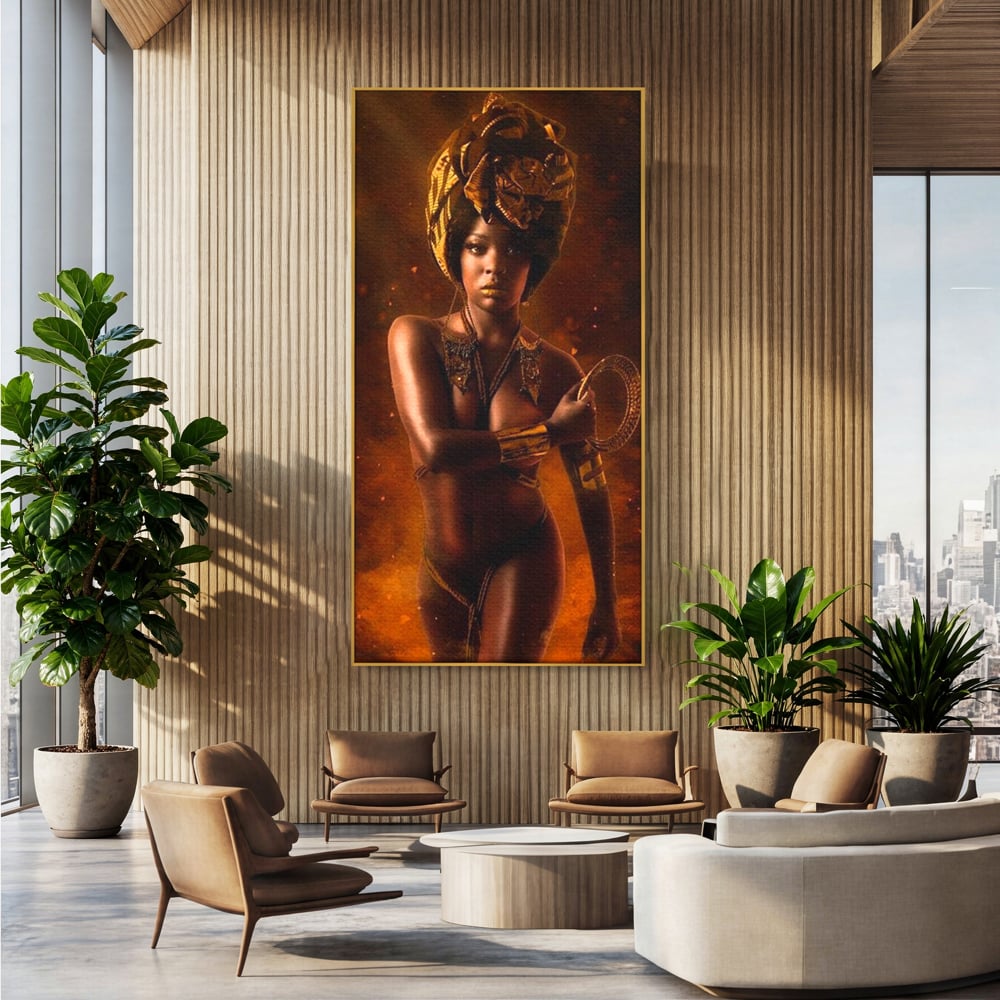 Tablou Canvas Premium, LuxCanva® G1206, Eterna Zeitate, Foc, Ritual, Forta, Turban, Mistic, Sacru, Aur, Incandescent Origine, Cultura, Ceremonie, Regalitate, Cosmic, Birou, Living, Dormitor