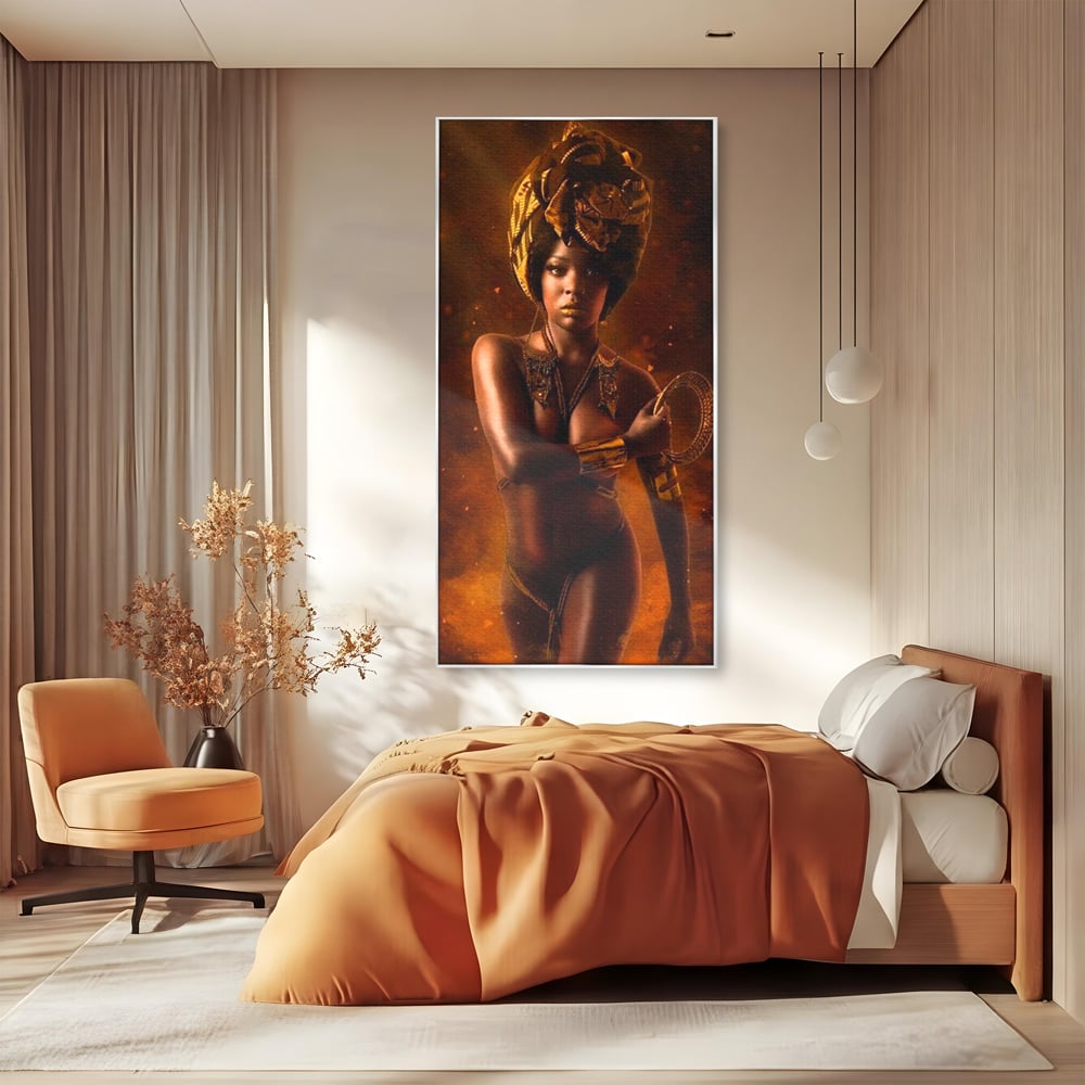 Tablou Canvas Premium, LuxCanva® G1206, Eterna Zeitate, Foc, Ritual, Forta, Turban, Mistic, Sacru, Aur, Incandescent Origine, Cultura, Ceremonie, Regalitate, Cosmic, Birou, Living, Dormitor