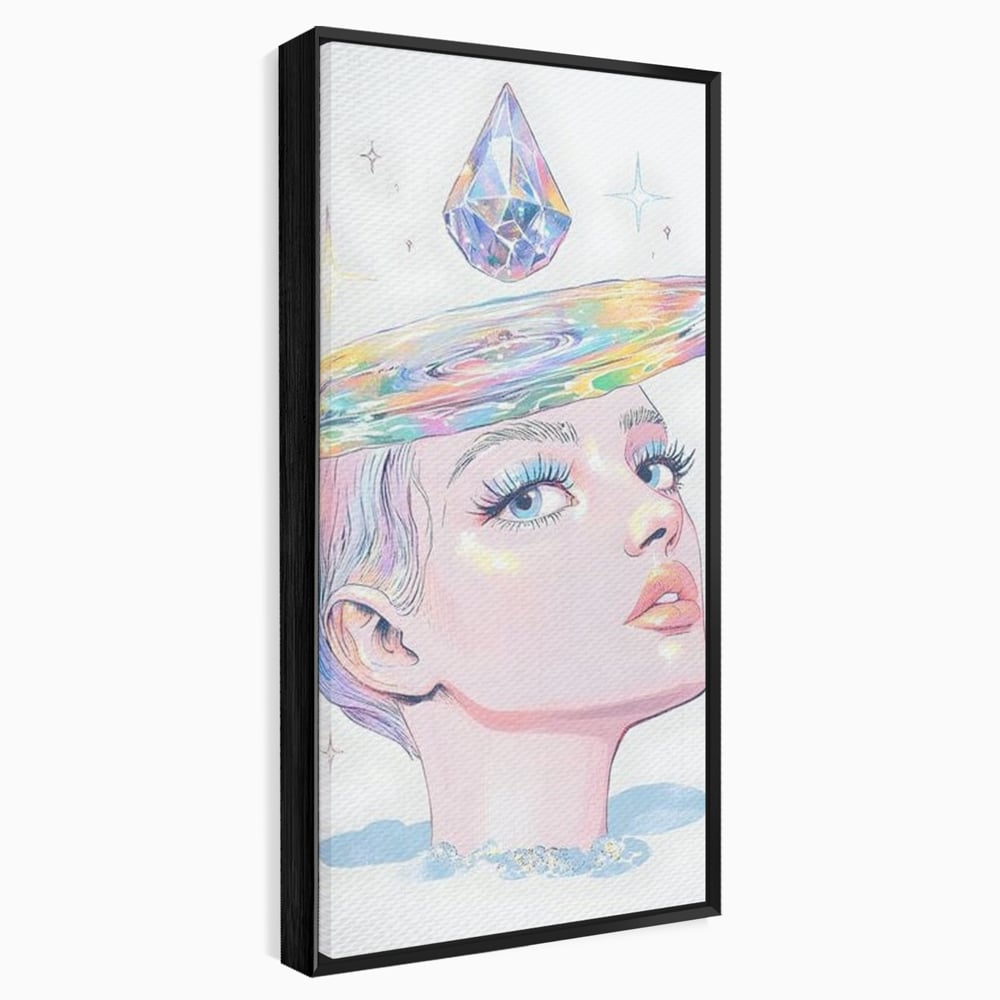 Tablou Canvas Premium, LuxCanva® G1209, Cosmosul din Priviri, Galaxie, Diamant, Univers, Gand, Stelar, Cristal, Coroana, Vise, Eteric, Suflet, Calatoare, Infinit, Taina, Salon, Birou, Living, Dormitor