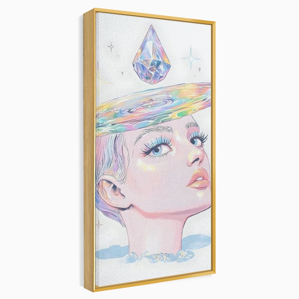 Tablou Canvas Premium, LuxCanva® G1209, Cosmosul din Priviri, Galaxie, Diamant, Univers, Gand, Stelar, Cristal, Coroana, Vise, Eteric, Suflet, Calatoare, Infinit, Taina, Salon, Birou, Living, Dormitor