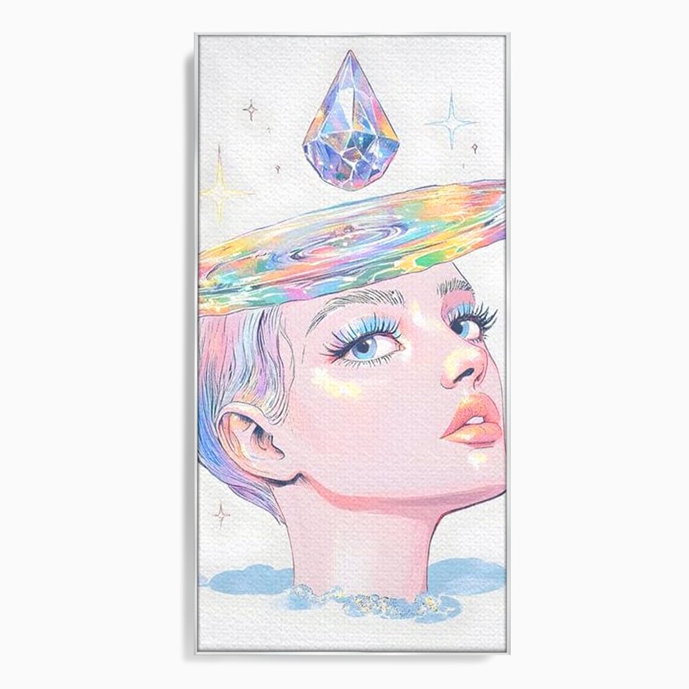Tablou Canvas Premium, LuxCanva® G1209, Cosmosul din Priviri, Galaxie, Diamant, Univers, Gand, Stelar, Cristal, Coroana, Vise, Eteric, Suflet, Calatoare, Infinit, Taina, Salon, Birou, Living, Dormitor