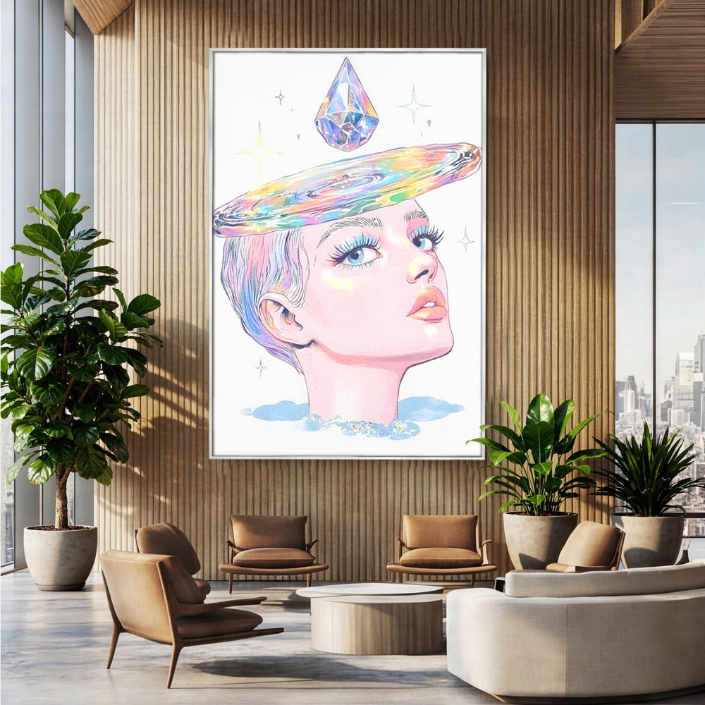 Tablou Canvas Premium, LuxCanva® G1209, Cosmosul din Priviri, Galaxie, Diamant, Univers, Gand, Stelar, Cristal, Coroana, Vise, Eteric, Suflet, Calatoare, Infinit, Taina, Salon, Birou, Living, Dormitor