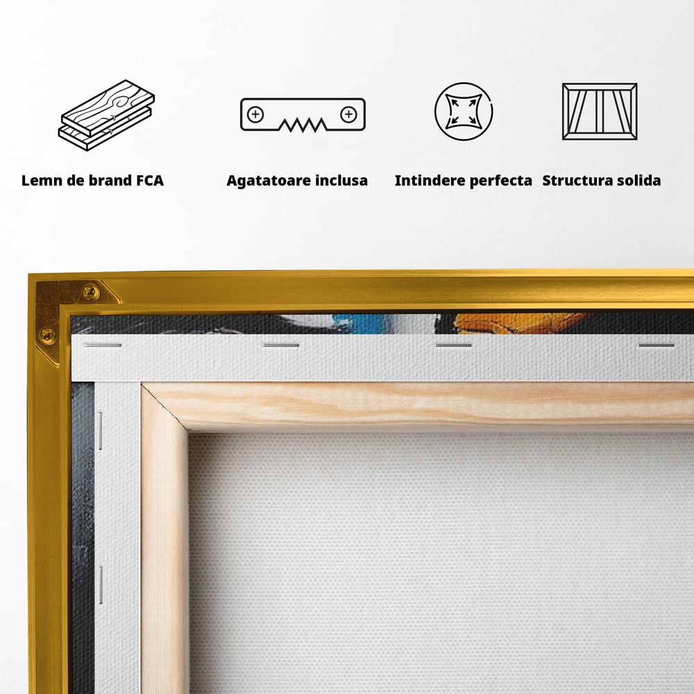 Leinwand Premium Canvas Wandkunst, LuxCanva® G1210, Stille und Schrei, Dualität, Mädchen, Kontrast, Schönheit, Licht, Schatten, Maske, Teilung, Wirkung, Herz, Porträt, Stille, Frieden, Lounge, Büro, Wohnzimmer, Schlafzimmer