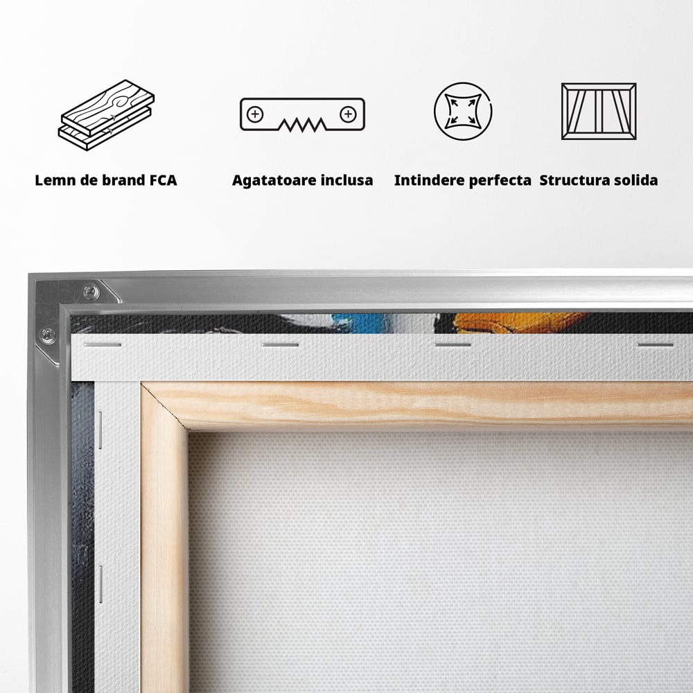 Leinwand Premium Canvas Wandkunst, LuxCanva® G1210, Stille und Schrei, Dualität, Mädchen, Kontrast, Schönheit, Licht, Schatten, Maske, Teilung, Wirkung, Herz, Porträt, Stille, Frieden, Lounge, Büro, Wohnzimmer, Schlafzimmer