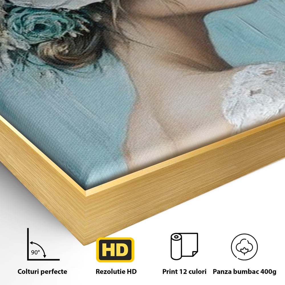 Tablou Canvas Premium, LuxCanva® G1211, Oda Feminitatii, Flori, Gradina, Spirit, Inflorit, Petale, Natura, Armonios, Azurie, Nimfa, Aurora, Floralia, Queen, Iasomie, Miraj, Salon, Birou, Living, Dormitor