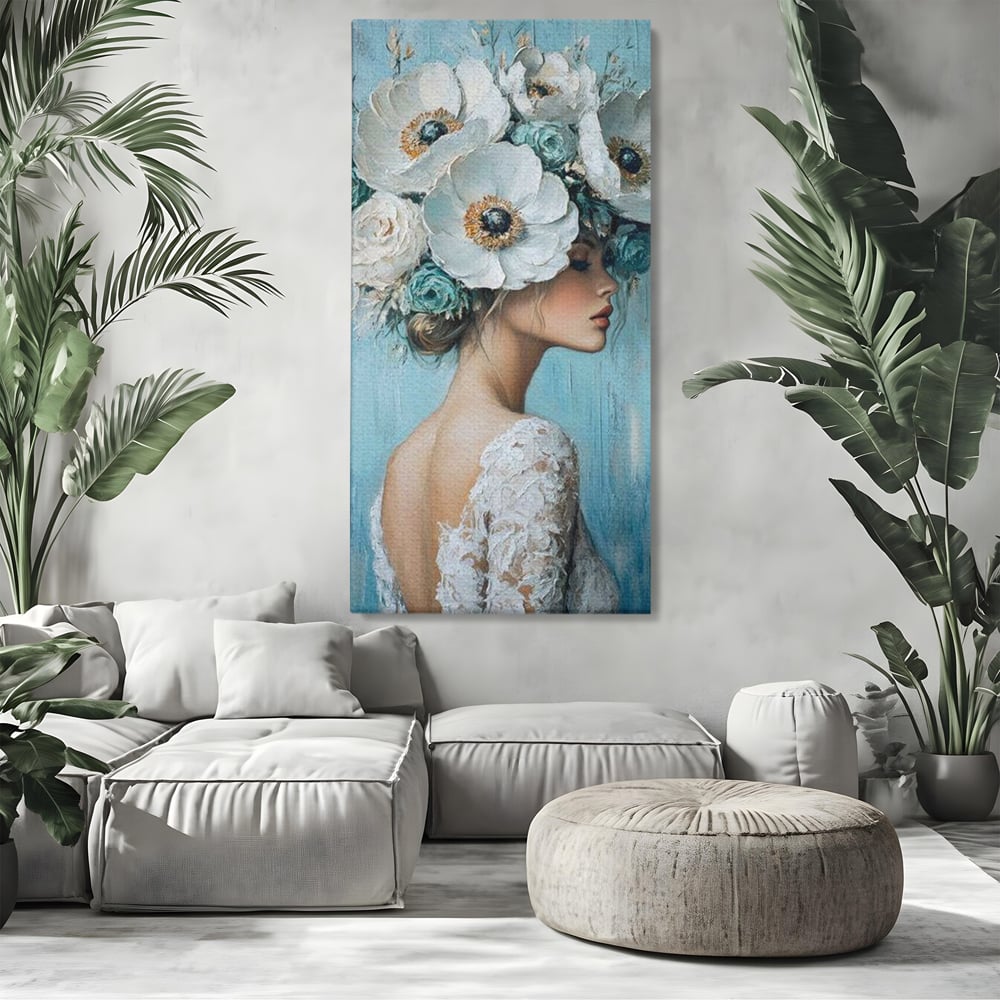 Tablou Canvas Premium, LuxCanva® G1211, Oda Feminitatii, Flori, Gradina, Spirit, Inflorit, Petale, Natura, Armonios, Azurie, Nimfa, Aurora, Floralia, Queen, Iasomie, Miraj, Salon, Birou, Living, Dormitor