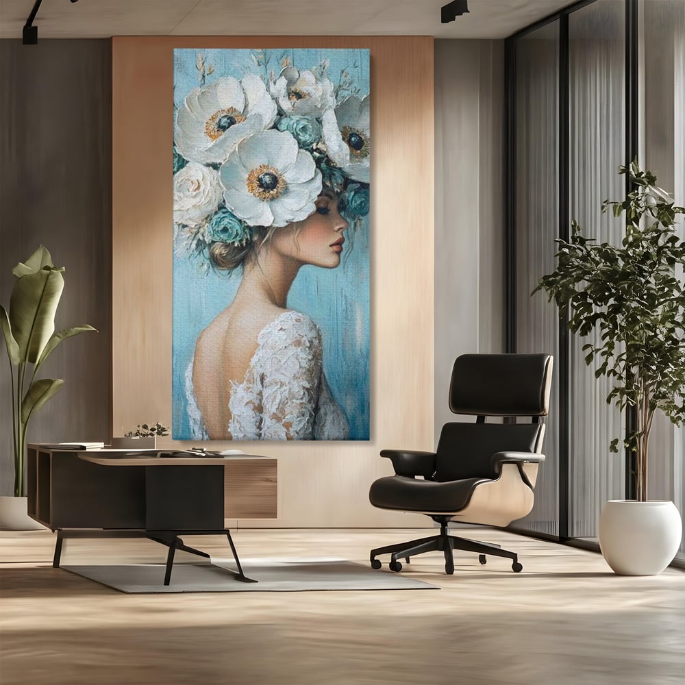 Tablou Canvas Premium, LuxCanva® G1211, Oda Feminitatii, Flori, Gradina, Spirit, Inflorit, Petale, Natura, Armonios, Azurie, Nimfa, Aurora, Floralia, Queen, Iasomie, Miraj, Salon, Birou, Living, Dormitor