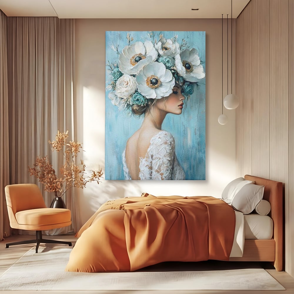 Tablou Canvas Premium, LuxCanva® G1211, Oda Feminitatii, Flori, Gradina, Spirit, Inflorit, Petale, Natura, Armonios, Azurie, Nimfa, Aurora, Floralia, Queen, Iasomie, Miraj, Salon, Birou, Living, Dormitor