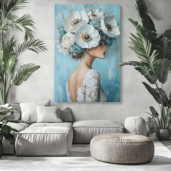 Tablou Canvas Premium, LuxCanva® G1211, Oda Feminitatii, Flori, Gradina, Spirit, Inflorit, Petale, Natura, Armonios, Azurie, Nimfa, Aurora, Floralia, Queen, Iasomie, Miraj, Salon, Birou, Living, Dormitor