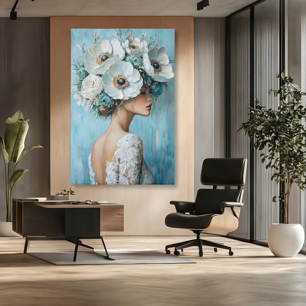 Tablou Canvas Premium, LuxCanva® G1211, Oda Feminitatii, Flori, Gradina, Spirit, Inflorit, Petale, Natura, Armonios, Azurie, Nimfa, Aurora, Floralia, Queen, Iasomie, Miraj, Salon, Birou, Living, Dormitor