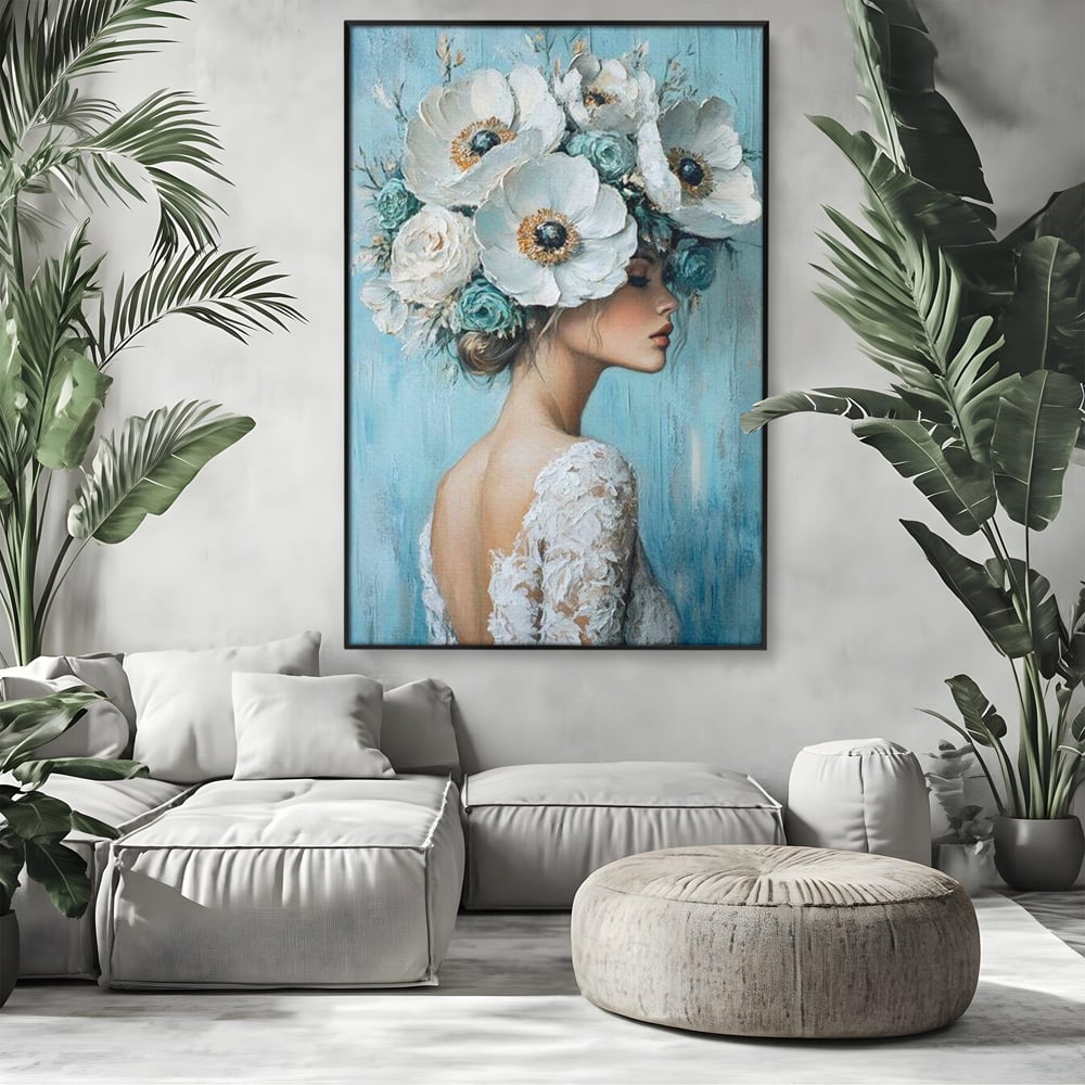 Tablou Canvas Premium, LuxCanva® G1211, Oda Feminitatii, Flori, Gradina, Spirit, Inflorit, Petale, Natura, Armonios, Azurie, Nimfa, Aurora, Floralia, Queen, Iasomie, Miraj, Salon, Birou, Living, Dormitor