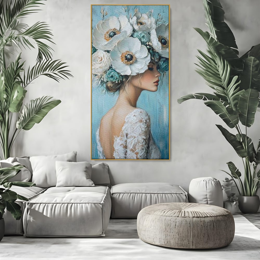 Tablou Canvas Premium, LuxCanva® G1211, Oda Feminitatii, Flori, Gradina, Spirit, Inflorit, Petale, Natura, Armonios, Azurie, Nimfa, Aurora, Floralia, Queen, Iasomie, Miraj, Salon, Birou, Living, Dormitor