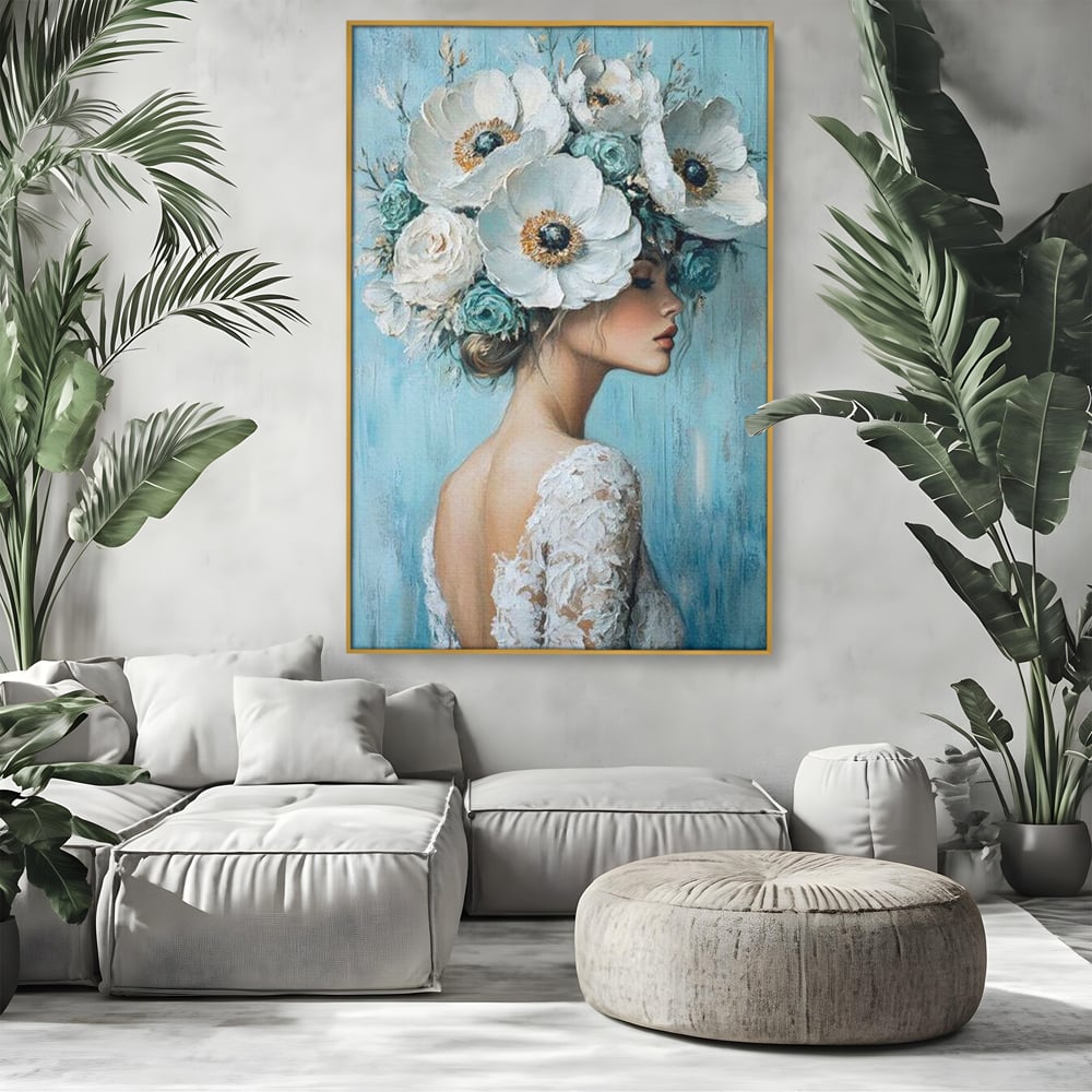 Tablou Canvas Premium, LuxCanva® G1211, Oda Feminitatii, Flori, Gradina, Spirit, Inflorit, Petale, Natura, Armonios, Azurie, Nimfa, Aurora, Floralia, Queen, Iasomie, Miraj, Salon, Birou, Living, Dormitor
