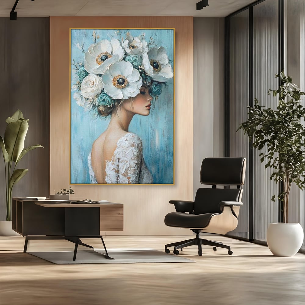 Tablou Canvas Premium, LuxCanva® G1211, Oda Feminitatii, Flori, Gradina, Spirit, Inflorit, Petale, Natura, Armonios, Azurie, Nimfa, Aurora, Floralia, Queen, Iasomie, Miraj, Salon, Birou, Living, Dormitor