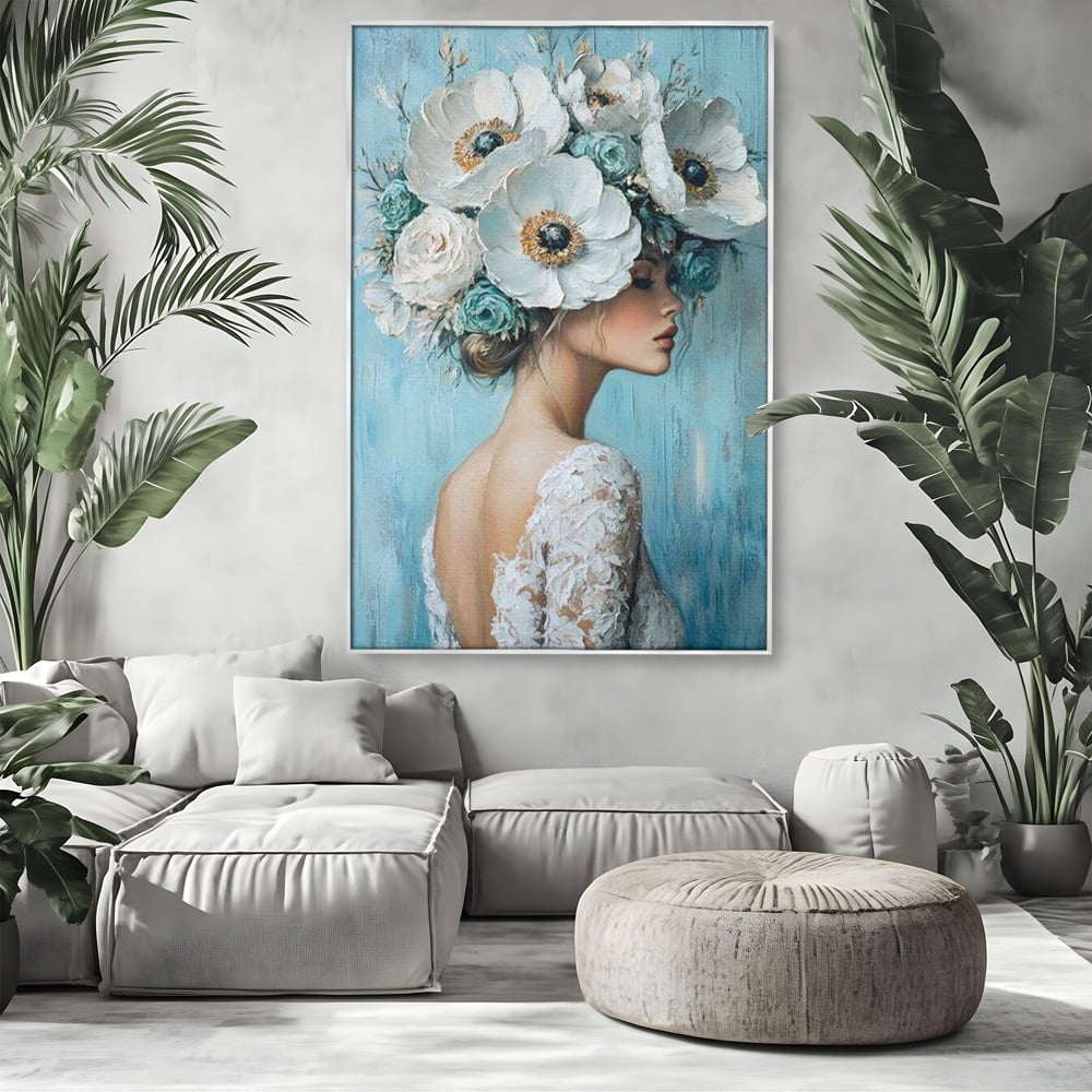Tablou Canvas Premium, LuxCanva® G1211, Oda Feminitatii, Flori, Gradina, Spirit, Inflorit, Petale, Natura, Armonios, Azurie, Nimfa, Aurora, Floralia, Queen, Iasomie, Miraj, Salon, Birou, Living, Dormitor