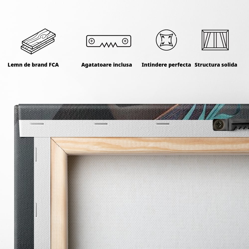 Tablou Canvas Premium, LuxCanva® G1214, Femeia Contemplativa, Lady, Palarie, Eleganta, Floare, Orhidee, Retro, Rafinament, Gratie, Divin, Vis, Privire, Catifea, Zeita, Salon, Birou, Living, Dormitor