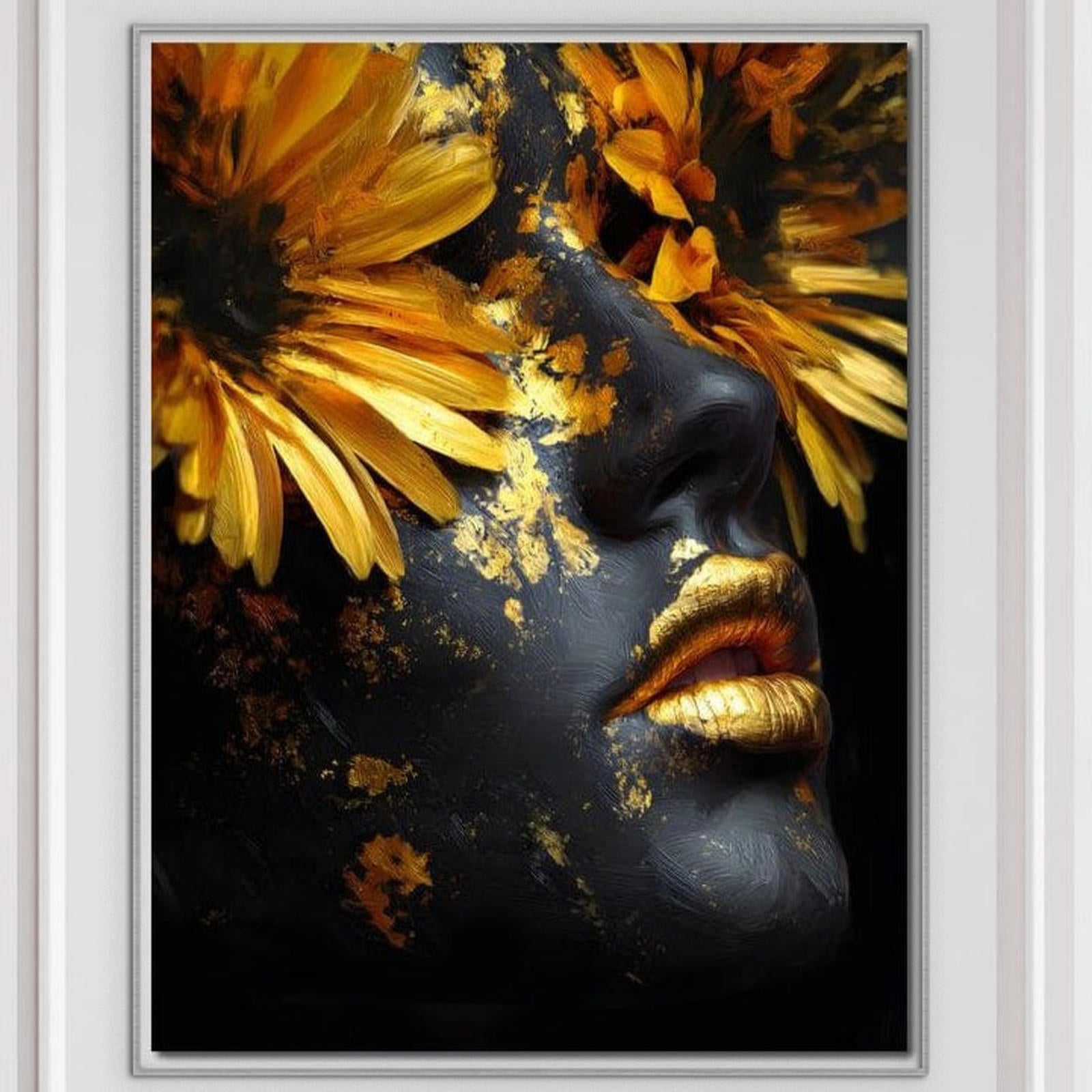 Leinwandbilder Premium, LuxCanva® G1220, Blumen des Olymps, Sonne, Aura, Licht, Eklipse, Gottheit, Mystikerin, Göttin, Verborgenes, Schüchternheit, Träumen, Träumen, Sehnsucht, Pracht, Wohnzimmer, Büro, Wohnzimmer, Schlafzimmer