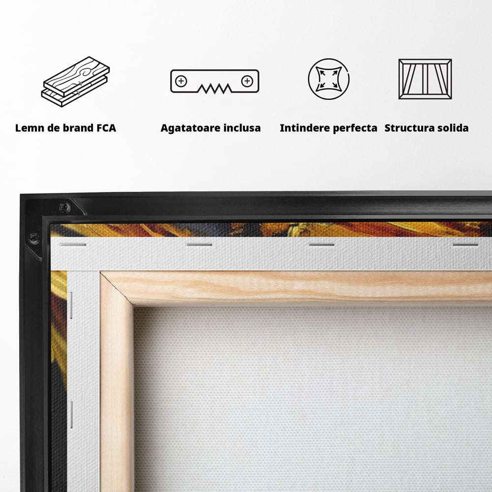 Tablou Canvas Premium, LuxCanva® G1220, Flori din Olimp, Soare, Aura, Lumina, Eclipsa, Zeitate, Mistic, Zeita, Ascuns, Timiditate, Visare, Dorinta, Splendoare, Salon, Birou, Living, Dormitor