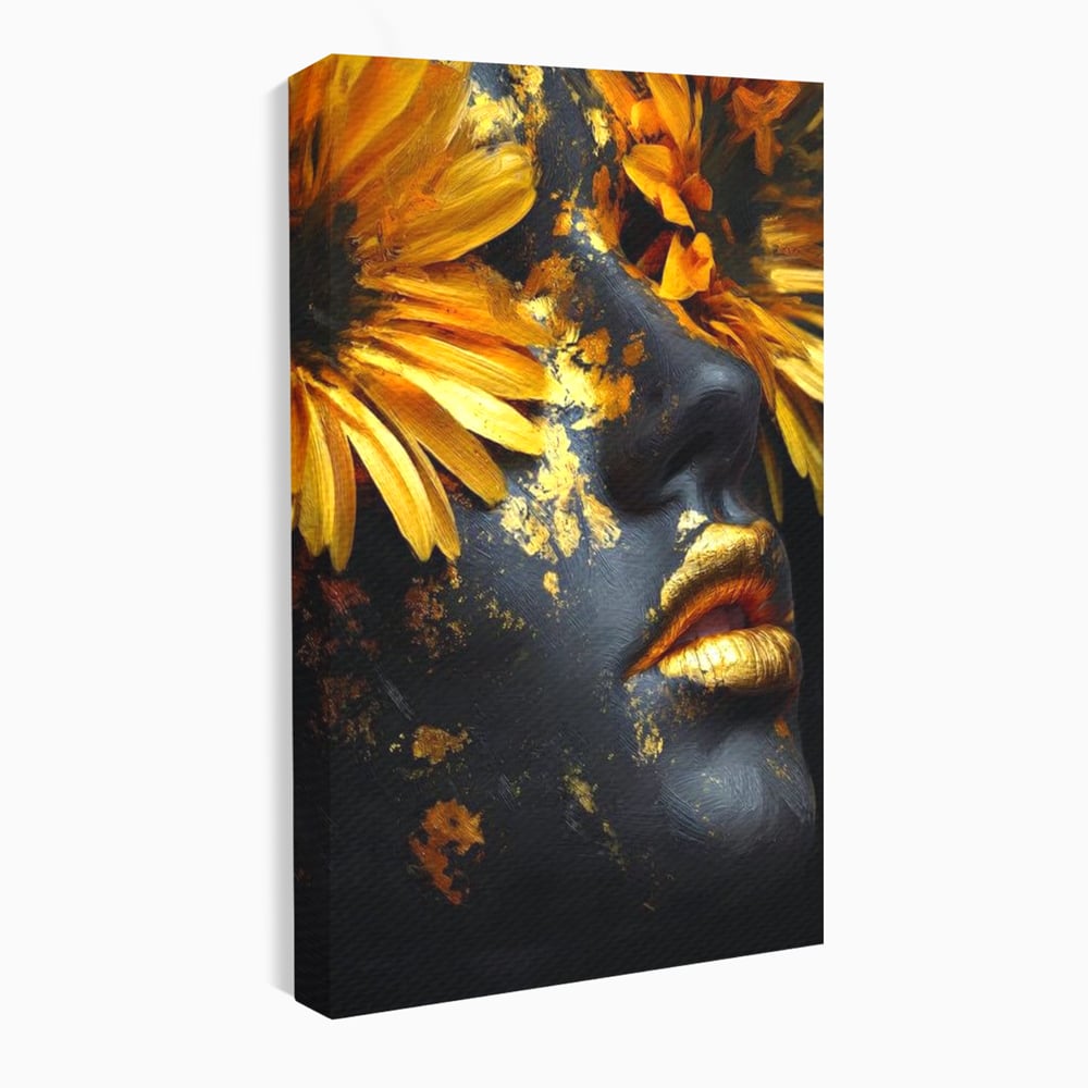 Tablou Canvas Premium, LuxCanva® G1220, Flori din Olimp, Soare, Aura, Lumina, Eclipsa, Zeitate, Mistic, Zeita, Ascuns, Timiditate, Visare, Dorinta, Splendoare, Salon, Birou, Living, Dormitor